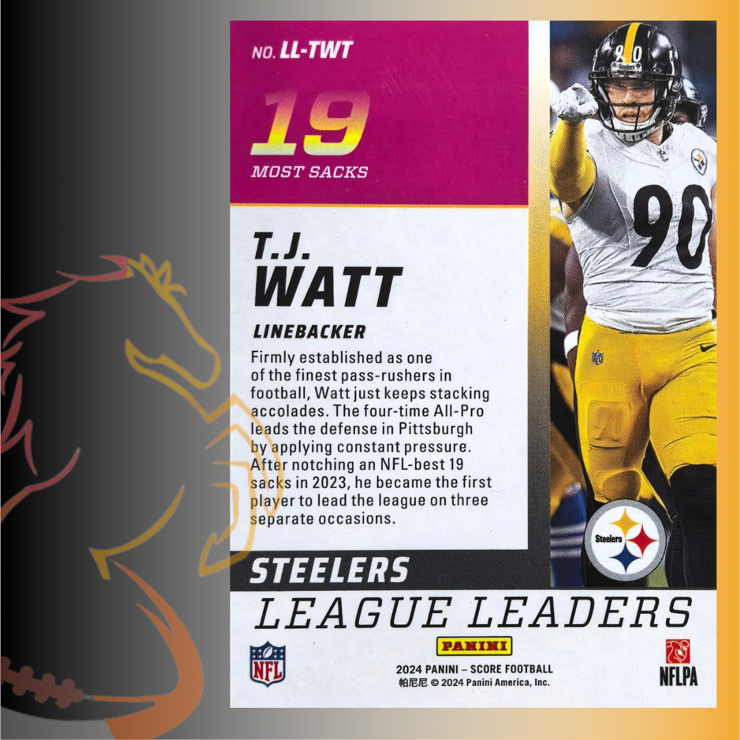 2024 Panini Score T. J. Watt League Leaders - Imagen 2
