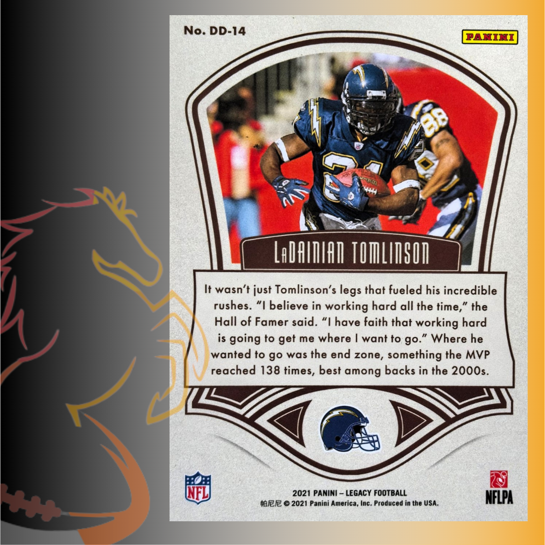 2021 Panini Legacy LaDainian Tomlinson Decade of Dominance - Imagen 2