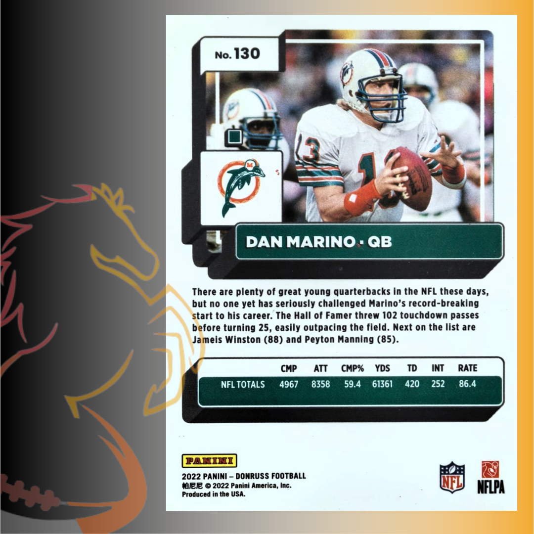 2022 Panini Donruss Dan Marino Gold Press Proof - Imagen 2