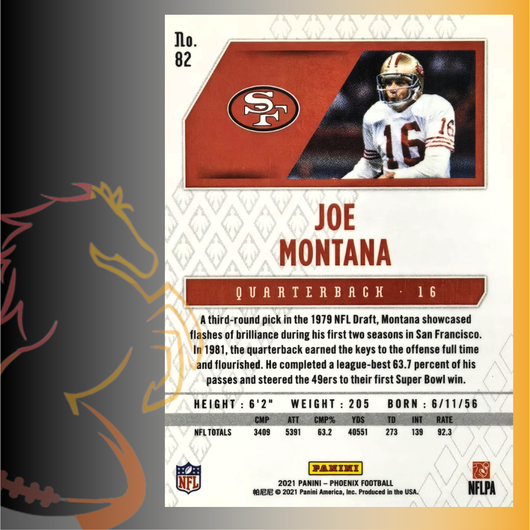 2021 Panini Phoenix Joe Montana Fire Burst - Imagen 2