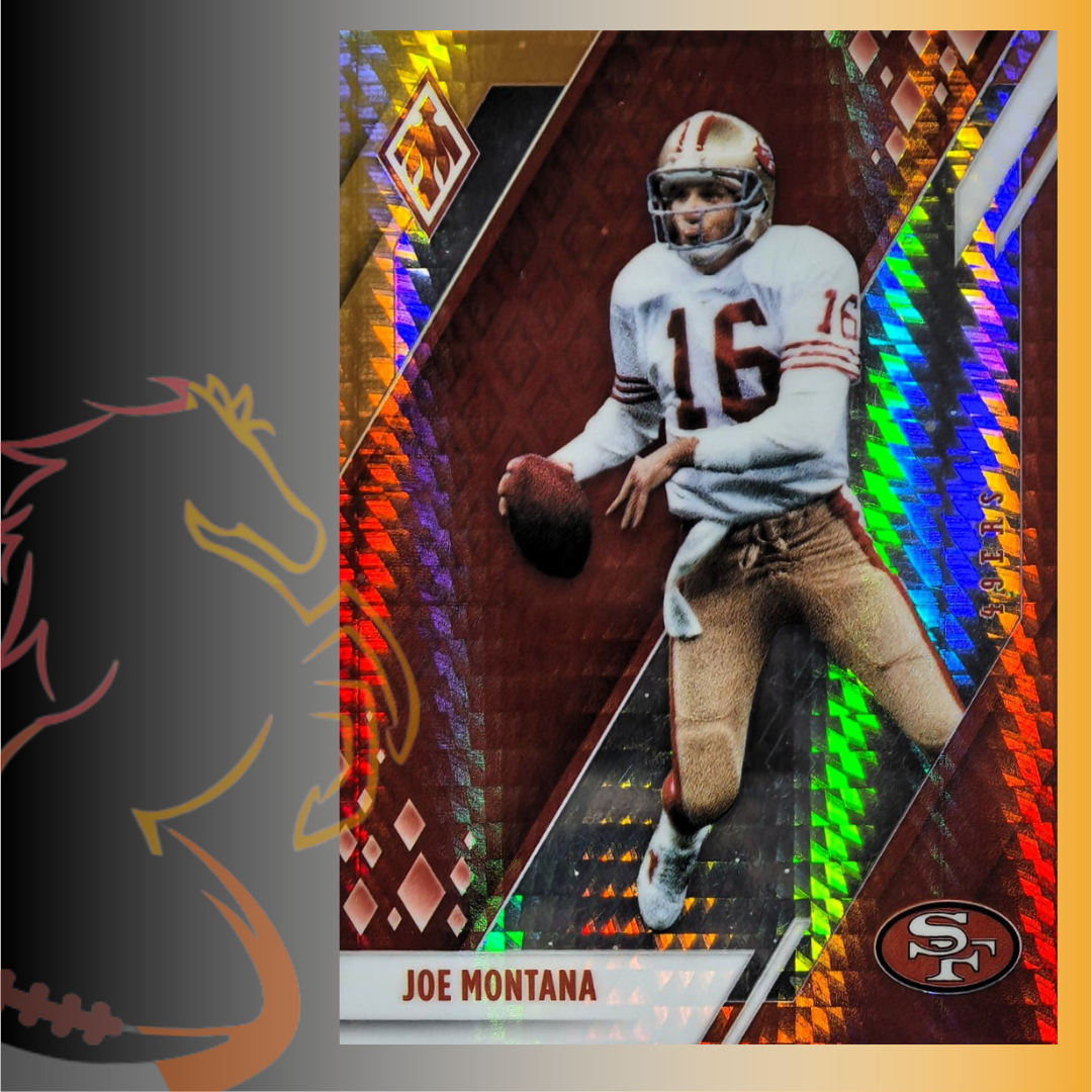 2021 Panini Phoenix Joe Montana Fire Burst