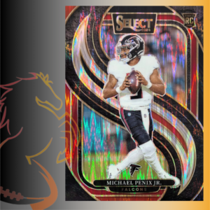 2024 Panini Select Michael Penix Jr. Premier Level Black / Red Shock Prizm Rookie Card