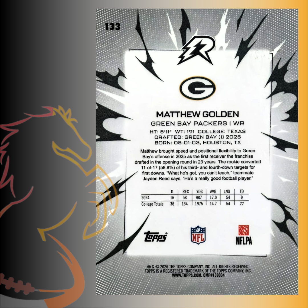 2026 Topps Resurgence Matthew Golden Surge Refractor / 425 - Imagen 2